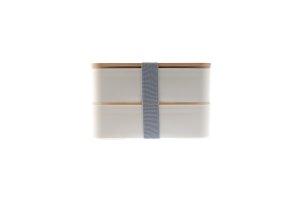 KOALA Dvojitý lunch box 1600ML s bambusovým víčkem sv.šedý